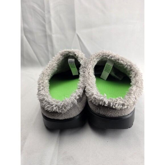 OOFOS OOcoozie Mule Shoes Mens 10 Tan Fleece Lined SlipOn Recovery Comfort Cabin